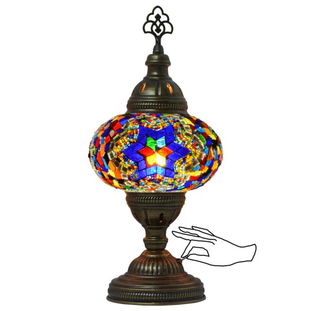 Battery Operated Mosaic Table Lamp (Queen Mix)