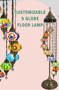Customize 9 Globe Floor Lamps