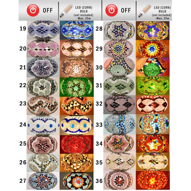 Customize 7 Globe Turkish Mosaic Ceiling Lights