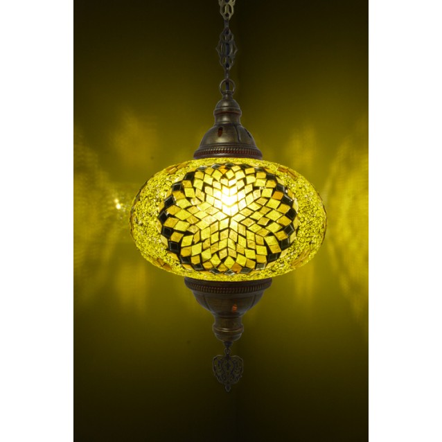 XL Mosaic Hanging Lamp (Yellow)