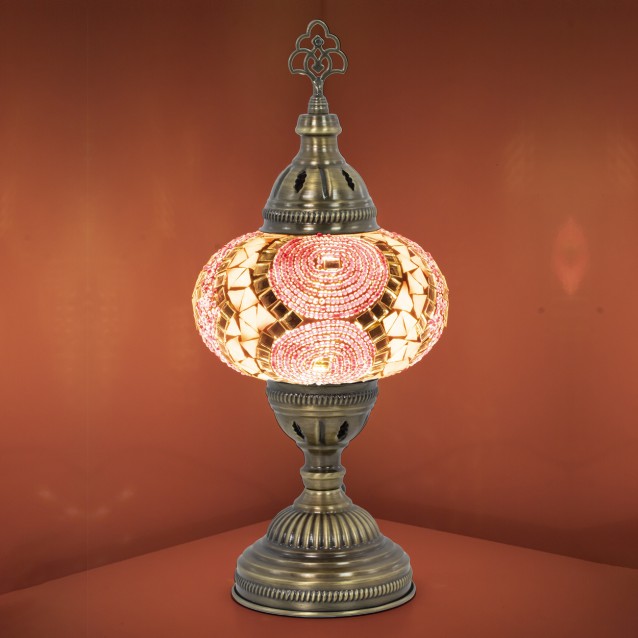 Turkish Mosaic Table Lamp (Pink)