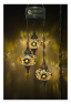 3 Globe Turkish Mosaic Chandelier (Brown Star)