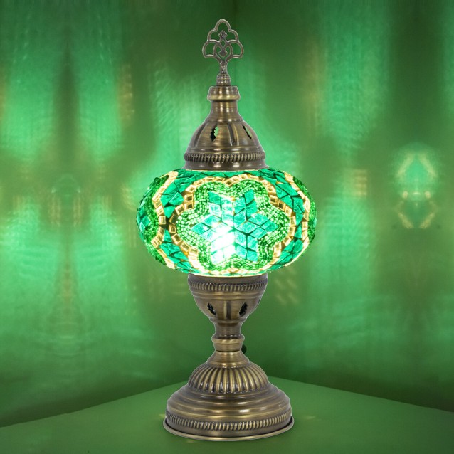 Turkish Mosaic Table Lamp (Turquoise Green)