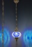 One Light Turkish Mosaic Hanging Lamp (Sea Blue)
