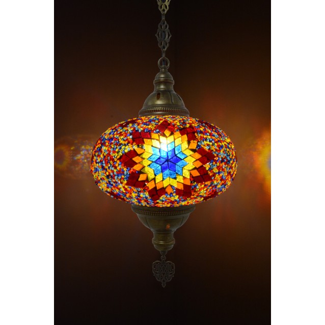 XL Mosaic Hanging Lamp (Fire)