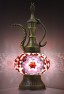 Pitcher (Teapot) Mosaic Table Lamp (Pink Red)