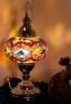Chrome Finished Silver Color Mosaic Table Lamp (Anatolian Rug)