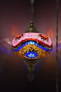 XL Mosaic Hanging Lamp (Spiral Star)