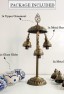 3 Globe Turkish Mosaic Table Lamp (Blue & White)