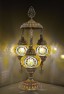 3 Globe Turkish Mosaic Table Lamp (Yellow)