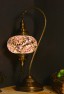 Turkish Swan Neck Mosaic Table Lamp (Purple Evil Eye)
