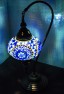 Turkish Swan Neck Mosaic Table Lamp (Evil Eye Blue)