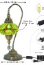 Turkish Swan Neck Mosaic Table Lamp (Green Ring)
