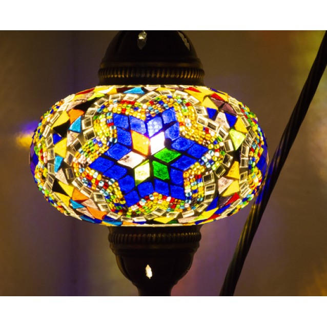 Turkish Swan Neck Mosaic Table Lamp (Queen Mix)