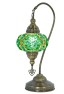 Turkish Swan Neck Mosaic Table Lamp (Turquoise Green)