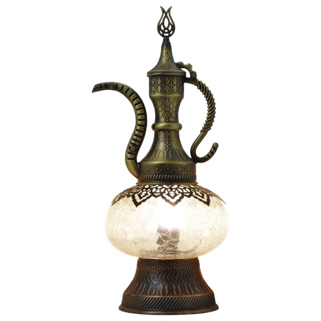 Pitcher (Teapot) Mosaic Table Lamp (Crack Clear)