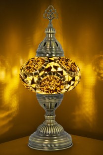 Turkish Mosaic Table Lamp (Brown Eyes)