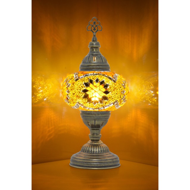 Turkish Mosaic Table Lamp (Orange)