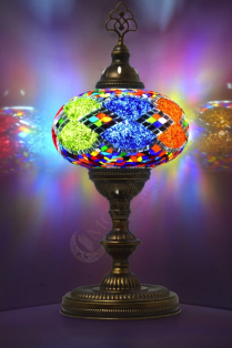 Turkish XL Globe Mosaic Table Lamp (Multi Mix)