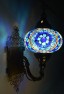 Hard-Wired Turkish Wall Sconce Lights (Evil Eye Blue)