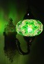 Hard-Wired Turkish Wall Sconce Lights (Green Star)