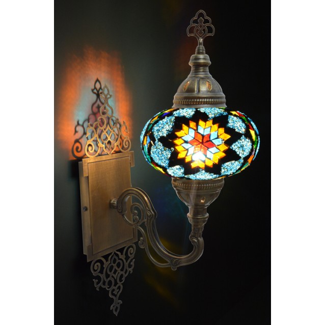 Hard-Wired Turkish Wall Sconce Lights (Daisy Mix)