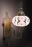 Hard-Wired Turkish Wall Sconce Lights (Pink)