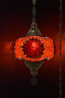 XL Mosaic Hanging Lamp (Big Red Star)