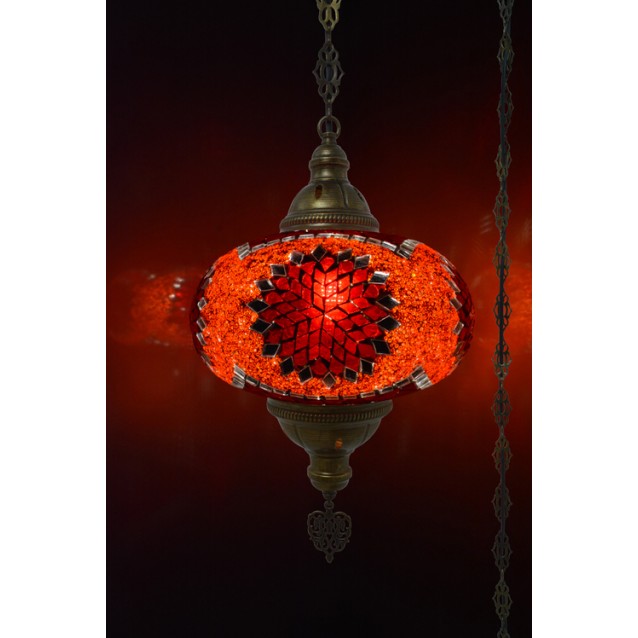 XL Mosaic Hanging Lamp (Big Red Star)