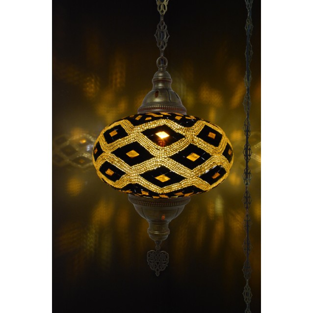XL Mosaic Hanging Lamp (Diamond Brown)