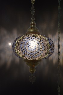 XL Mosaic Hanging Lamp (Lilac)