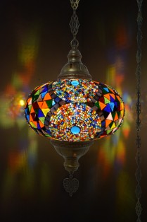 XL Mosaic Hanging Lamp (Mix Evil Eye)