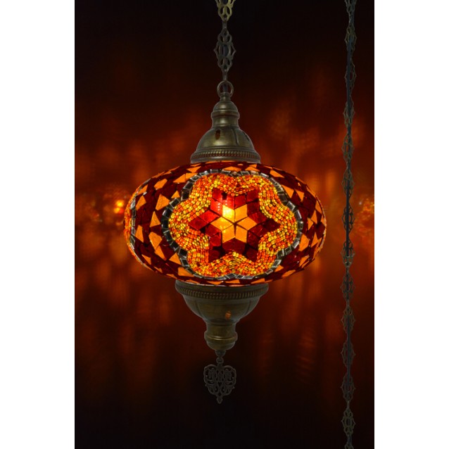 XL Mosaic Hanging Lamp (Spiral)