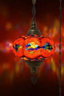 XL Mosaic Hanging Lamp (Reddish Mix)