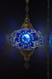 XL Mosaic Hanging Lamp (Sea Blue)
