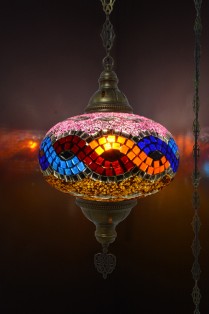 XL Mosaic Hanging Lamp (Spiral)