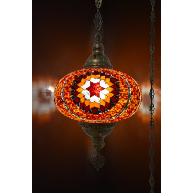 XL Mosaic Hanging Lamp (Venus Red)