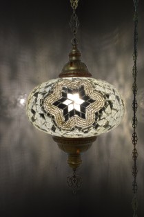 XL Mosaic Hanging Lamp (White Star)