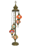 5 Globe Turkish Mosaic Floor Lamp (Multicolor)