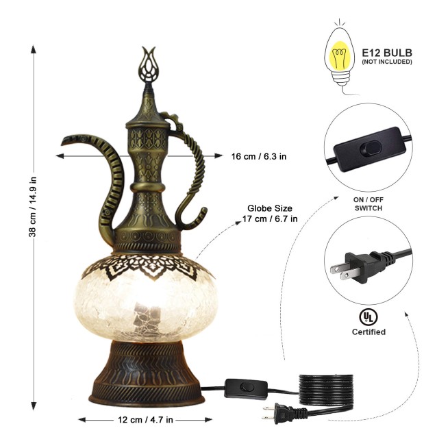 Customize Pitcher (Teapot) Mosaic Table Lamps