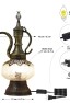 Pitcher (Teapot) Mosaic Table Lamp (Crack Clear)