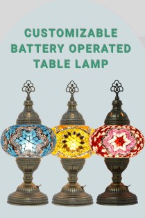 Customize Battery Operated Mosaic Table Lamps