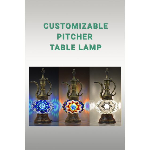 Customize Pitcher (Teapot) Mosaic Table Lamps