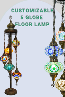 Customize 5 Globe Floor Lamps
