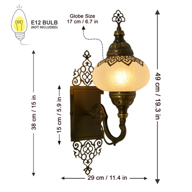 Customize Hard-Wired Turkish Wall Sconce Lights